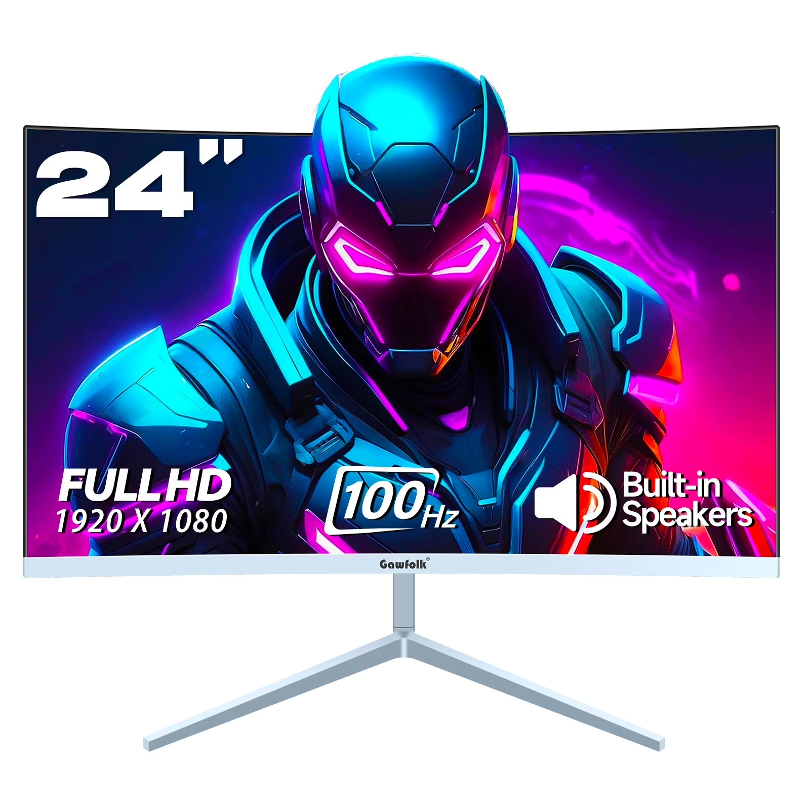 Gawfolk 24 Inch Business PC Monitor 1080P 100HZ Refresh Rate Gaming Computer Display