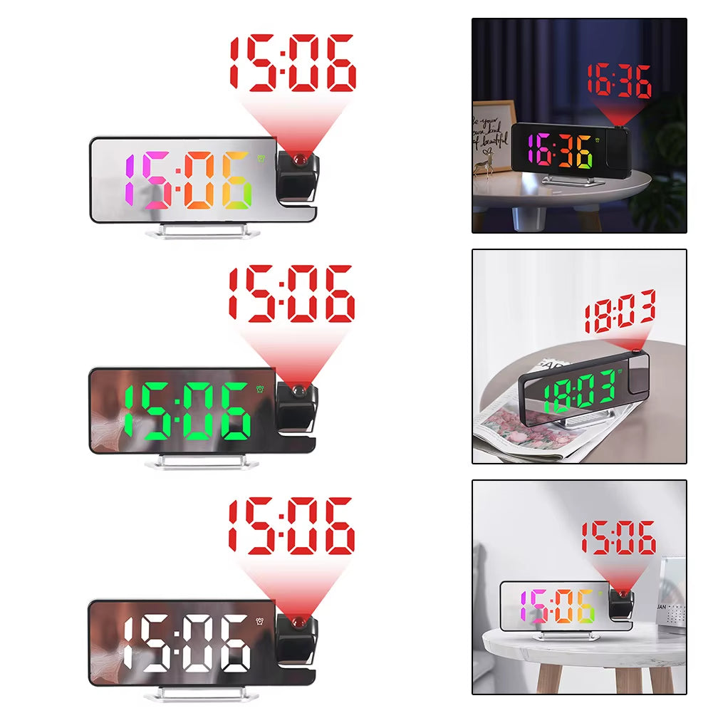 Plastic Display Electronic Clock LED Projection Alarm Clock Electronic Electronic Clock Projection Alarm Clock